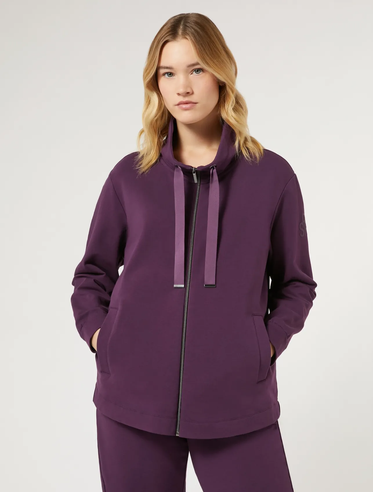 Hot Marina Rinaldi Cotton fleece jacket PURPLE