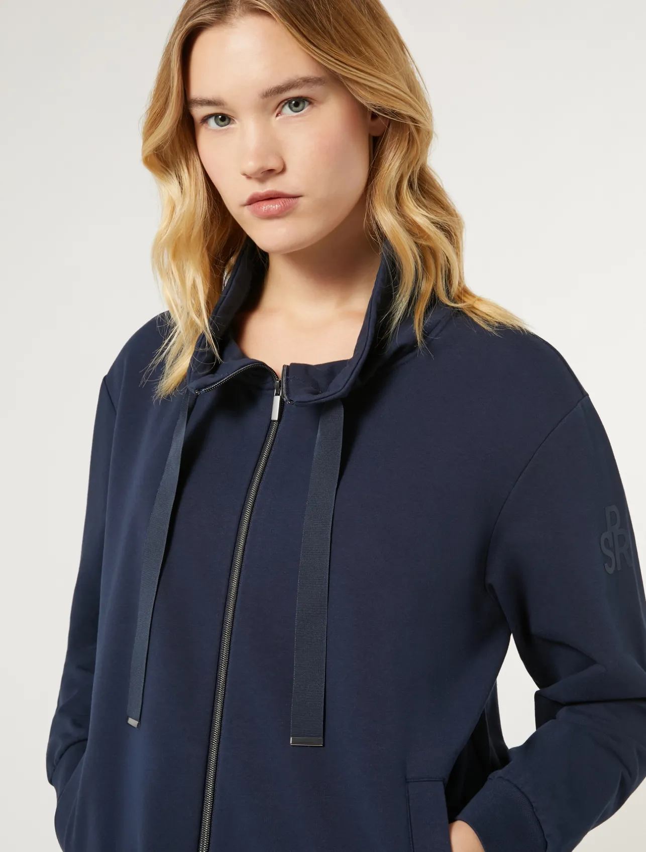 New Marina Rinaldi Cotton fleece jacket NAVY