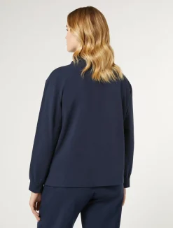 New Marina Rinaldi Cotton fleece jacket NAVY