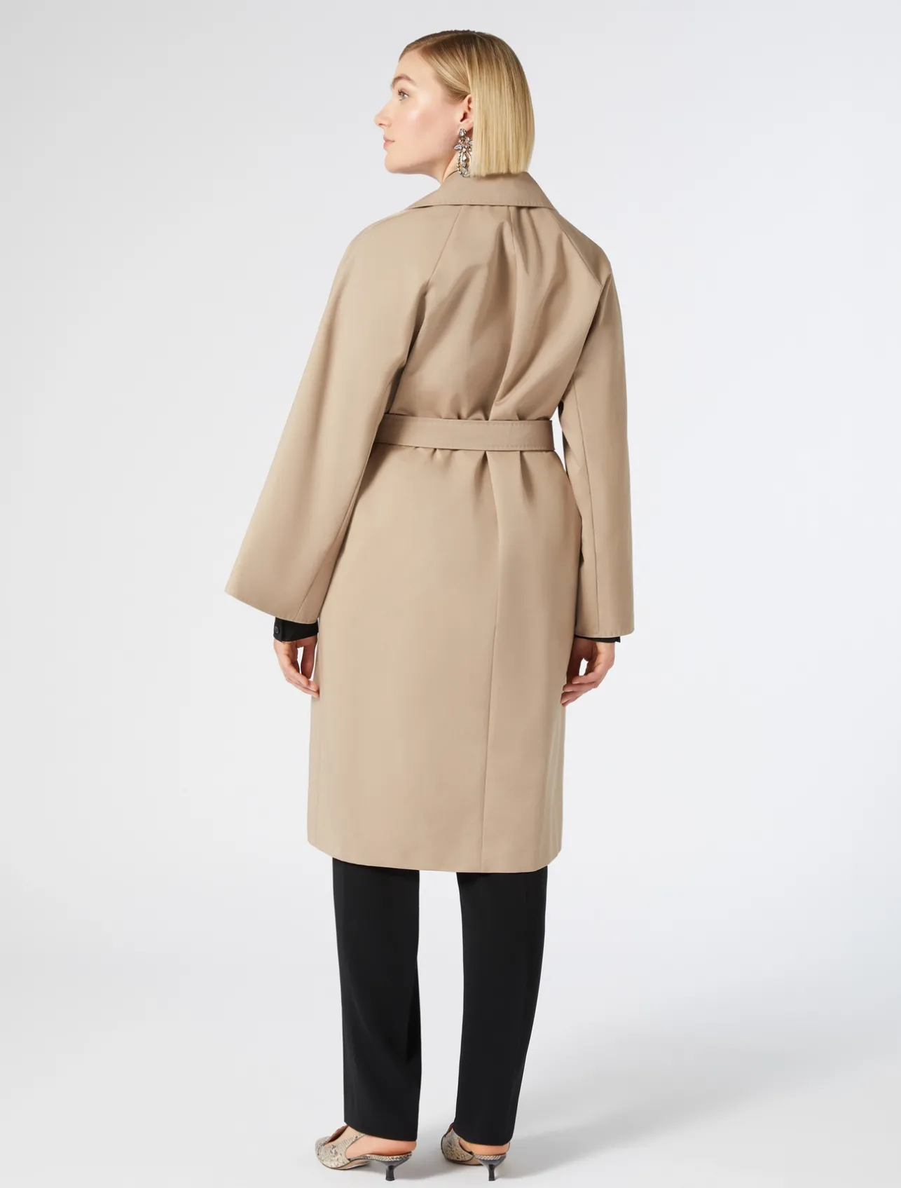 Discount Marina Rinaldi Cotton gabardine raincoat HAZELNUTBROWN
