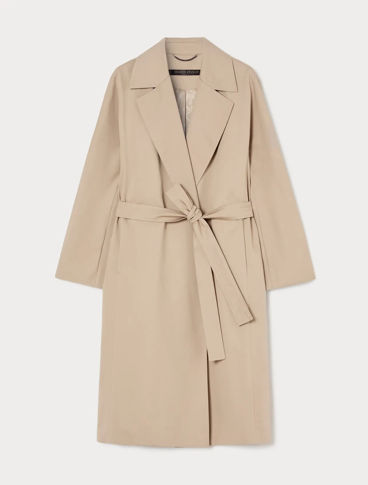 Discount Marina Rinaldi Cotton gabardine raincoat HAZELNUTBROWN