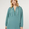 Discount Marina Rinaldi Cotton jersey sweatshirt SAGEGREEN