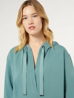 Discount Marina Rinaldi Cotton jersey sweatshirt SAGEGREEN