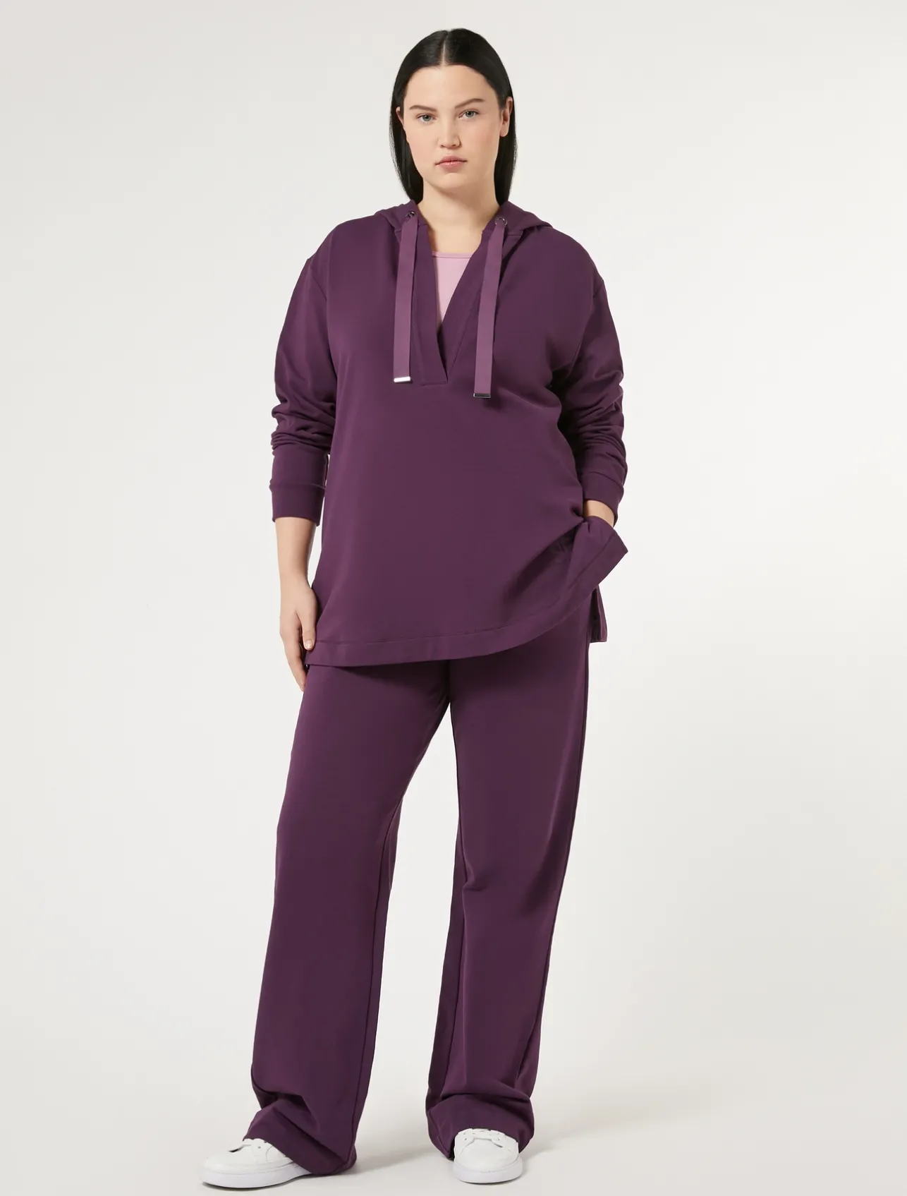 New Marina Rinaldi Cotton jersey sweatshirt PURPLE