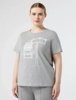 Best Marina Rinaldi Cotton jersey T-shirt MEDIUMGREY