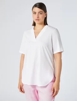 Discount Marina Rinaldi Cotton jersey T-shirt OPTICALWHITE