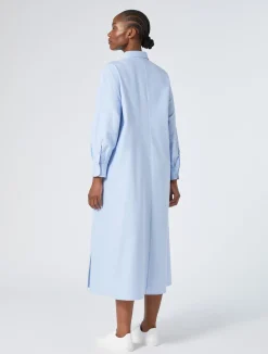 Clearance Marina Rinaldi Cotton Oxford shirt dress LIGHTBLUE