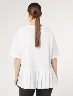 Sale Marina Rinaldi Cotton poplin blouse WHITE