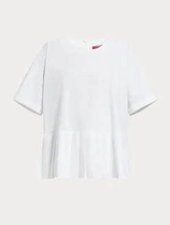 Sale Marina Rinaldi Cotton poplin blouse WHITE