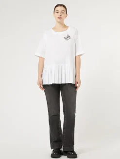 Sale Marina Rinaldi Cotton poplin blouse WHITE