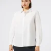 Online Marina Rinaldi Cotton poplin shirt OPTICALWHITE