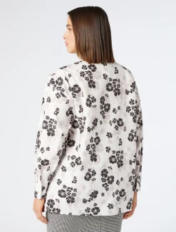 Best Marina Rinaldi Cotton poplin shirt OPTICALWHITE