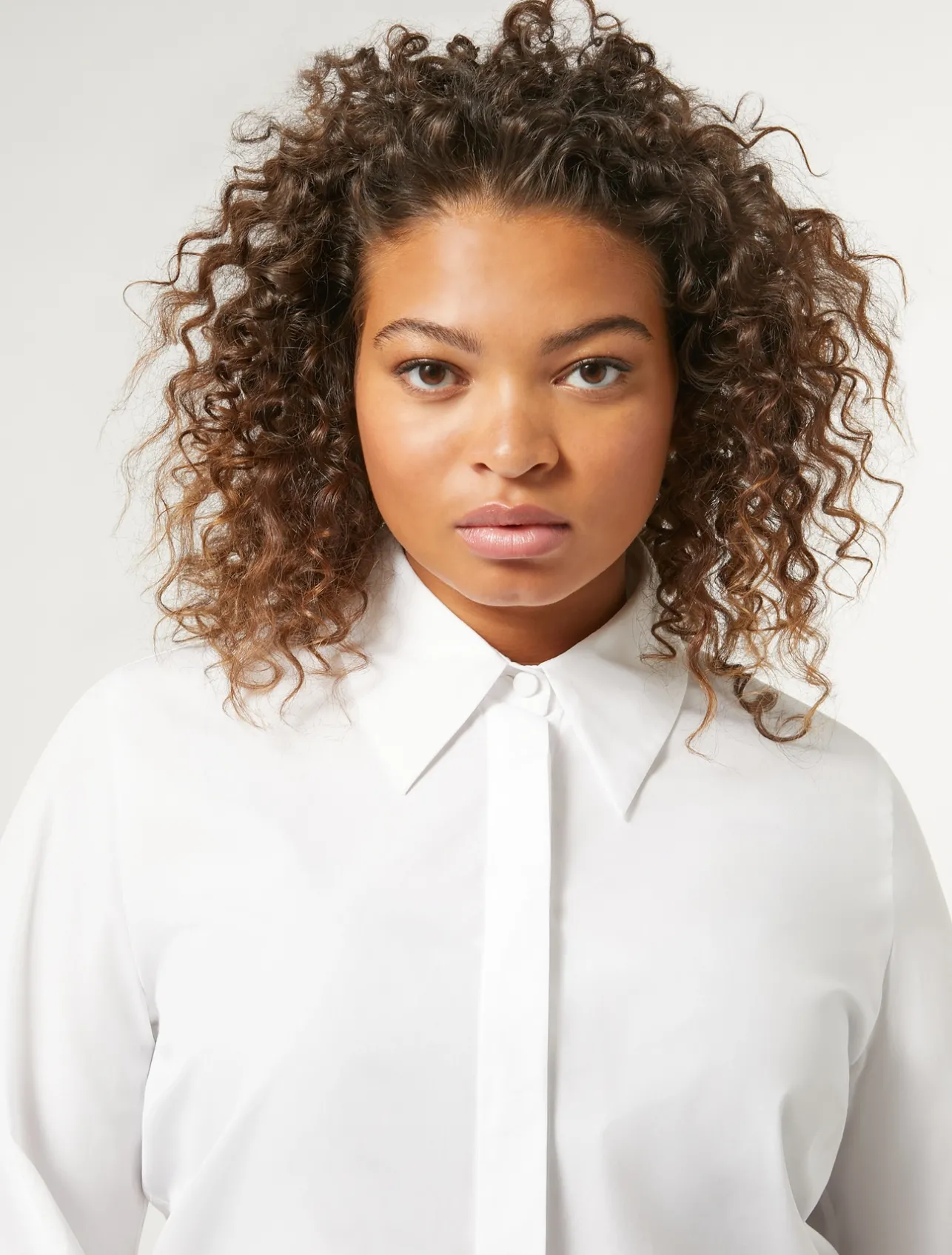 Online Marina Rinaldi Cotton poplin shirt OPTICALWHITE