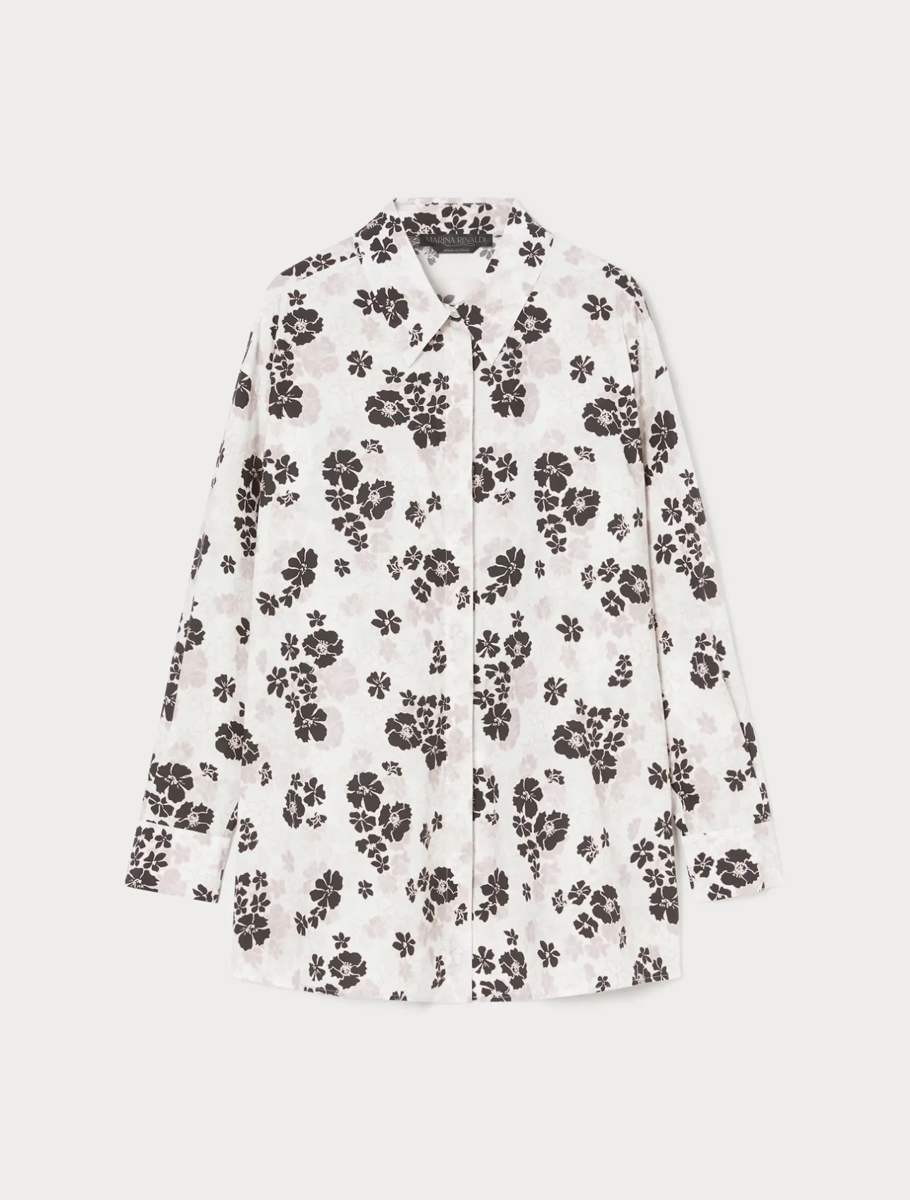 Best Marina Rinaldi Cotton poplin shirt OPTICALWHITE