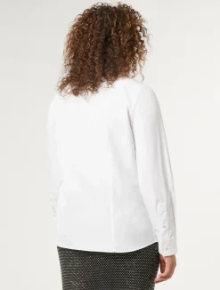 Online Marina Rinaldi Cotton poplin shirt OPTICALWHITE