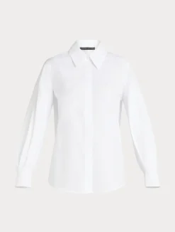 Online Marina Rinaldi Cotton poplin shirt OPTICALWHITE