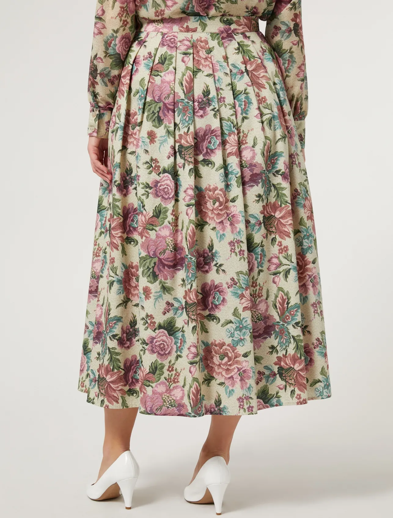 Fashion Marina Rinaldi Cotton poplin skirt PALEYELLOW