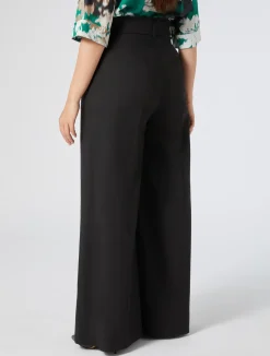 Fashion Marina Rinaldi Cotton poplin trousers BLACK