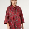 Best Marina Rinaldi Cotton satin shirt RED