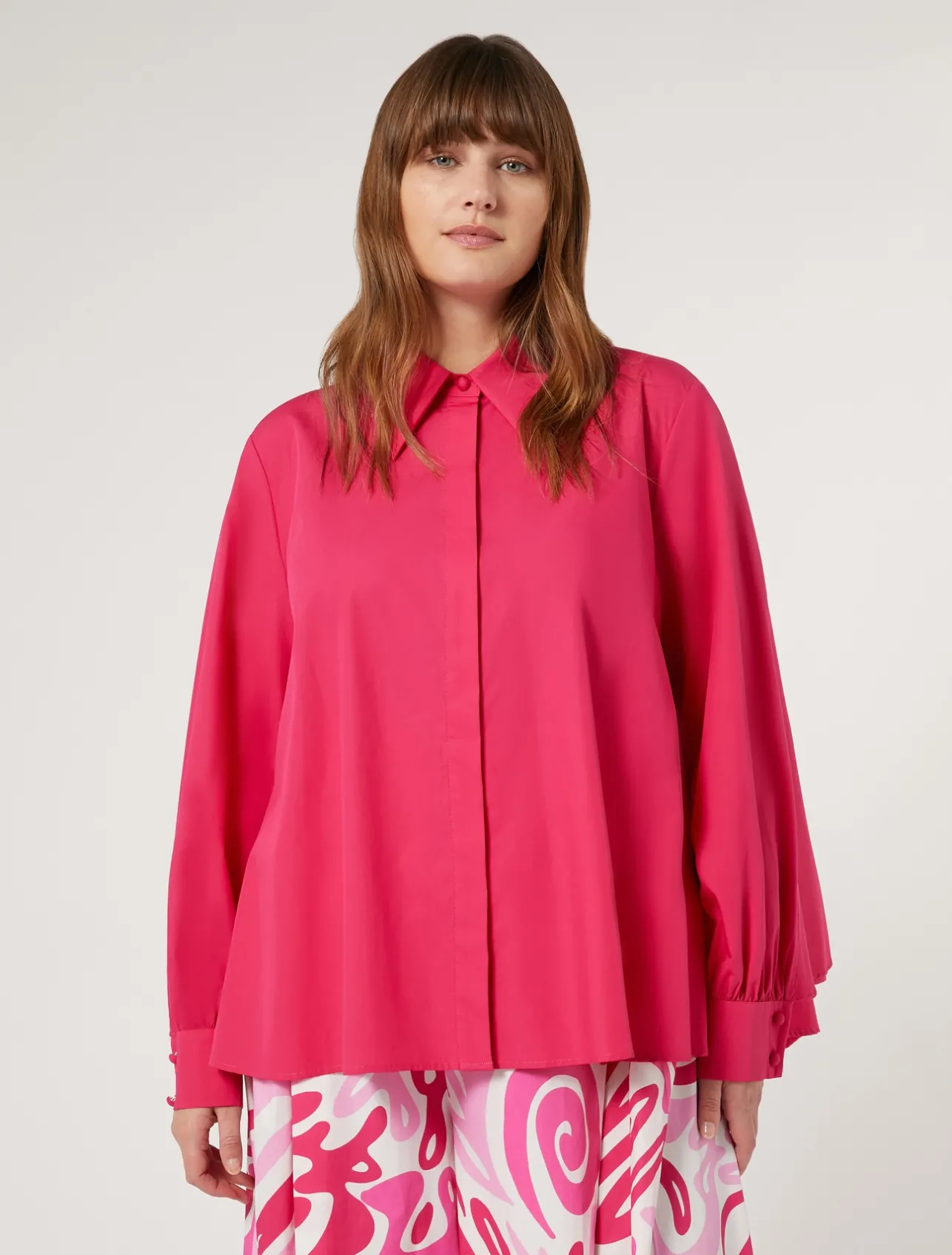 Discount Marina Rinaldi Cotton shirt FUCHSIA
