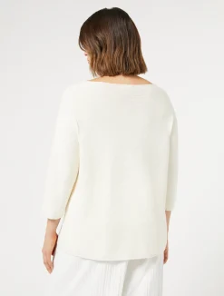 Best Marina Rinaldi Cotton sweater WHITE