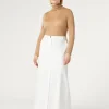 Hot Marina Rinaldi Cotton-blend canvas skirt WHITE