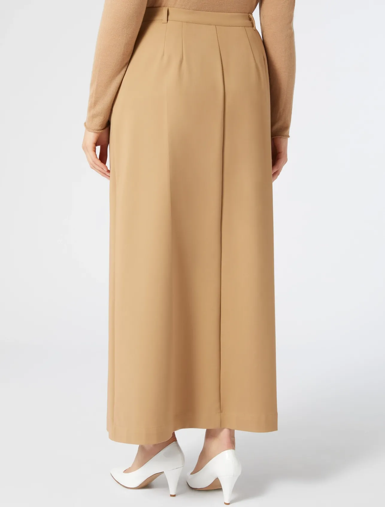 Outlet Marina Rinaldi Cotton-blend canvas skirt GOLD