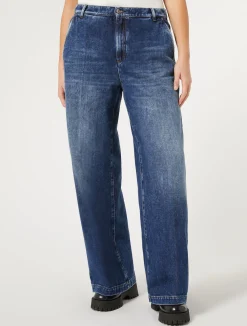 New Marina Rinaldi Cotton-blend denim jeans NAVY