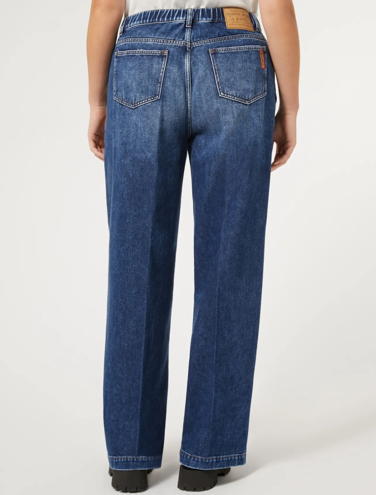 New Marina Rinaldi Cotton-blend denim jeans NAVY