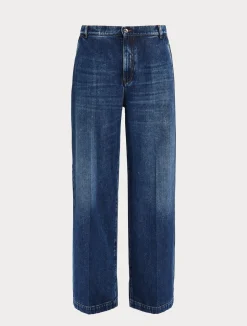 New Marina Rinaldi Cotton-blend denim jeans NAVY
