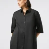 Sale Marina Rinaldi Cotton-blend poplin shirt BLACK