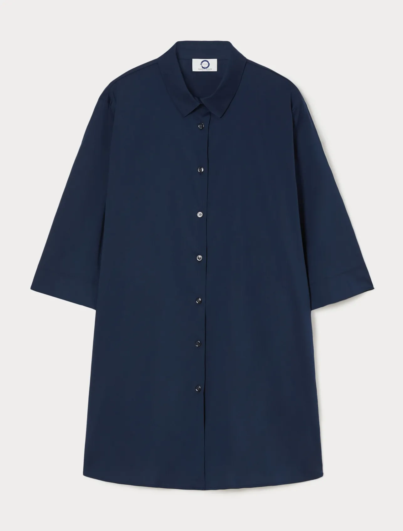 Sale Marina Rinaldi Cotton-blend poplin shirt MIDNIGHTBLUE