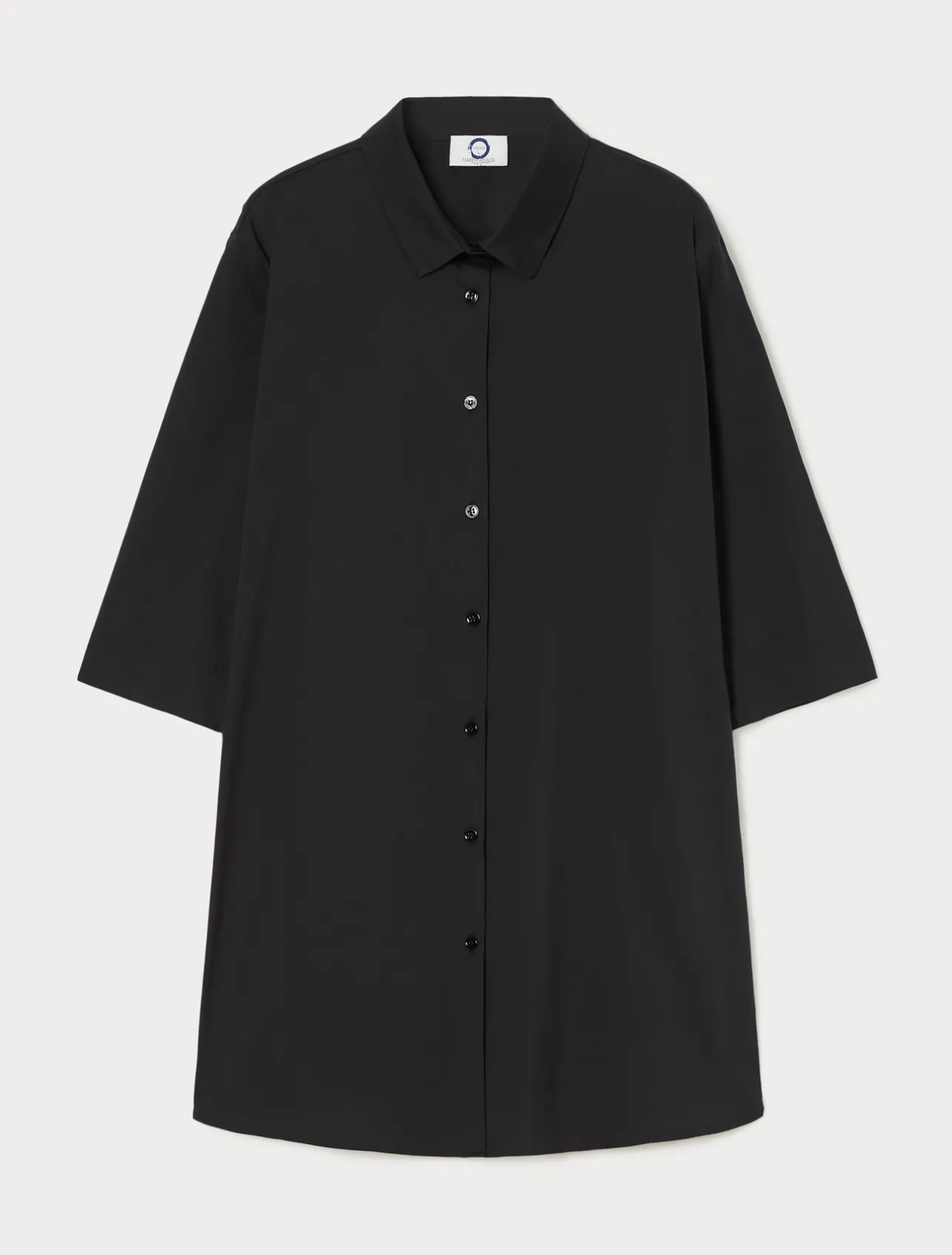 Sale Marina Rinaldi Cotton-blend poplin shirt BLACK
