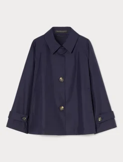 Hot Marina Rinaldi Cotton-blend twill raincoat MIDNIGHTBLUE