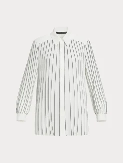 New Marina Rinaldi Crepe de chine shirt WHITEBLACK