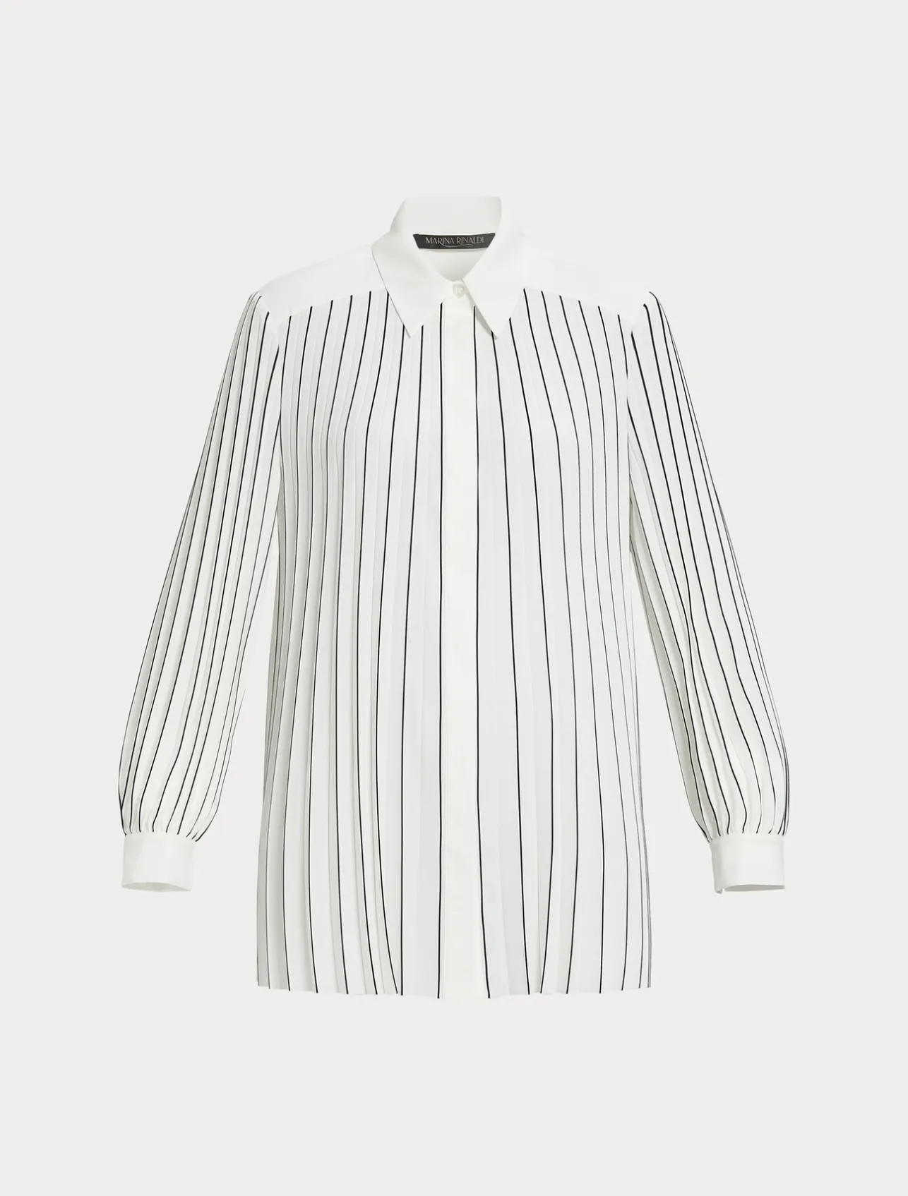 New Marina Rinaldi Crepe de chine shirt WHITEBLACK