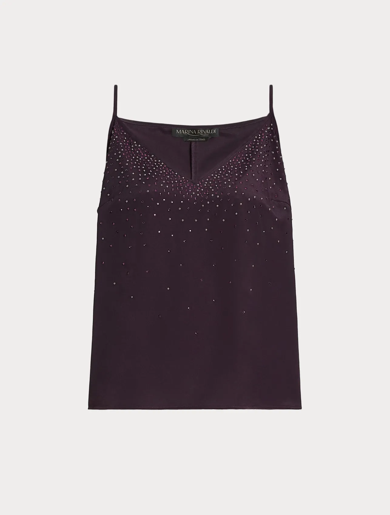 Outlet Marina Rinaldi Crepe de chine top BORDEAUX
