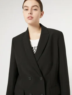 New Marina Rinaldi Crepe envers satin blazer BLACK