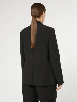 New Marina Rinaldi Crepe envers satin blazer BLACK