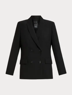 New Marina Rinaldi Crepe envers satin blazer BLACK