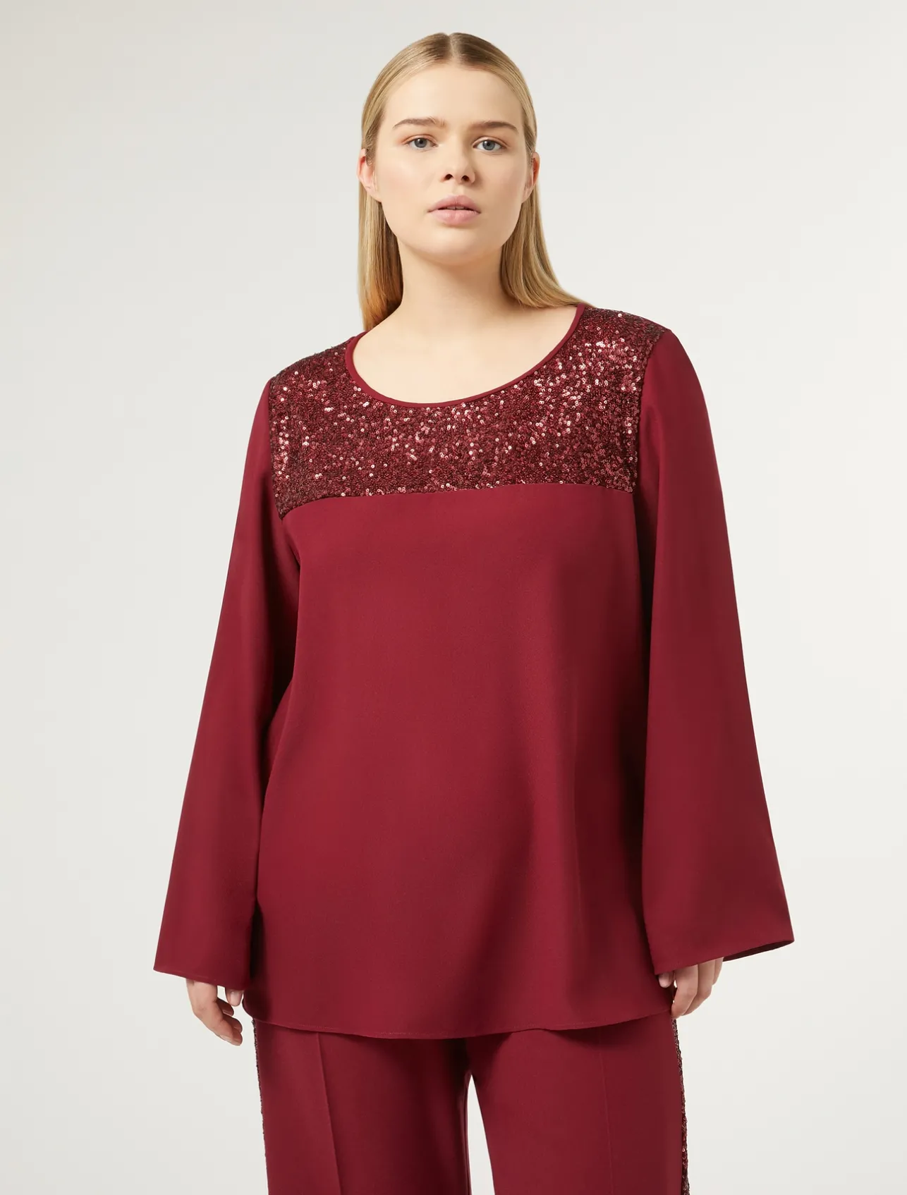 Fashion Marina Rinaldi Crepe envers satin blouse RUBY