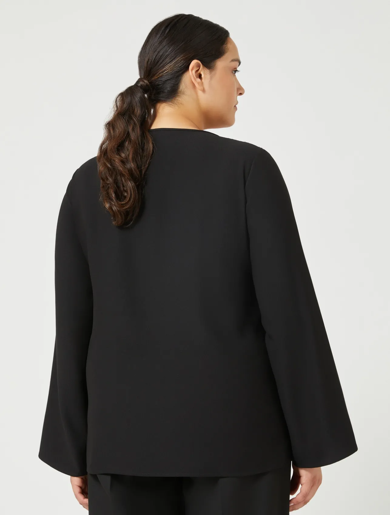 Outlet Marina Rinaldi Crepe envers satin blouse BLACK