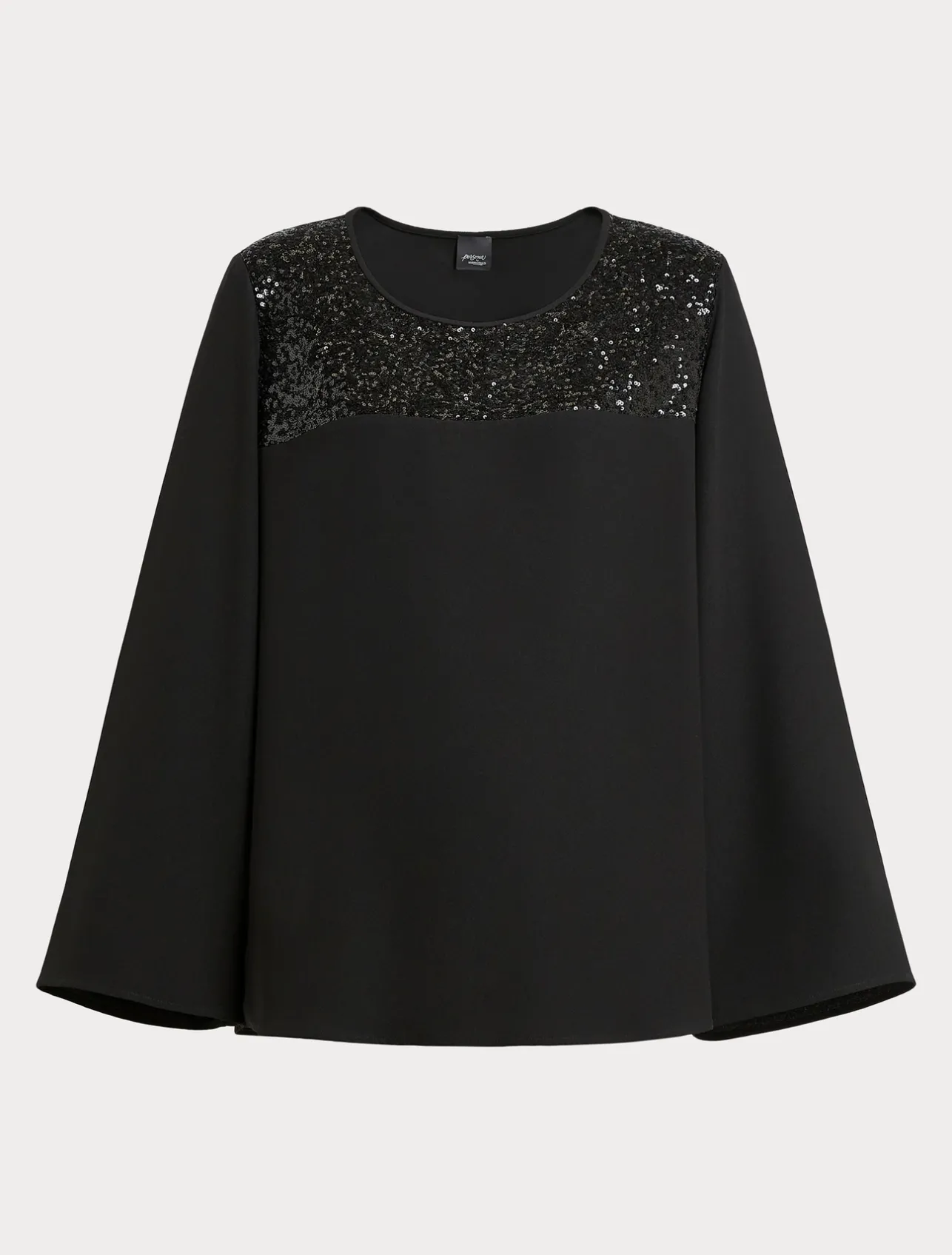 Outlet Marina Rinaldi Crepe envers satin blouse BLACK