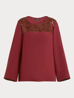 Fashion Marina Rinaldi Crepe envers satin blouse RUBY
