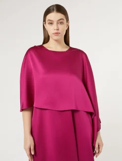 Discount Marina Rinaldi Crepe envers satin cape RASPBERRY