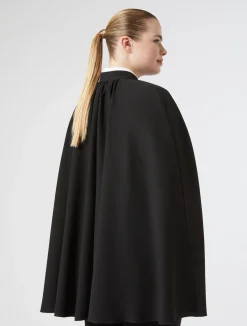 Discount Marina Rinaldi Crepe envers satin cape BLACK