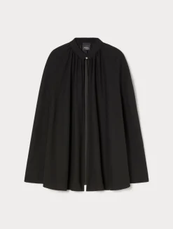 Discount Marina Rinaldi Crepe envers satin cape BLACK