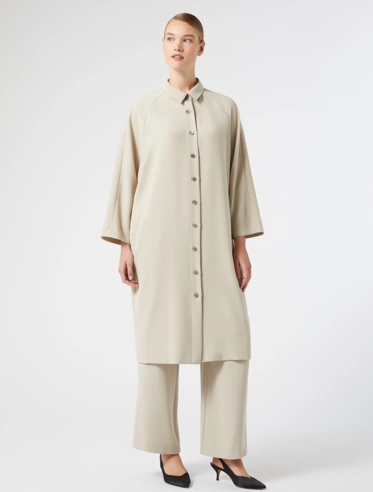 Sale Marina Rinaldi Crepe envers satin dress BEIGE