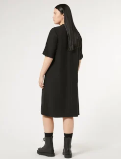 Sale Marina Rinaldi Crepe envers satin dress BLACK