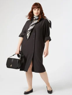 Discount Marina Rinaldi Crepe envers satin dress BLACK
